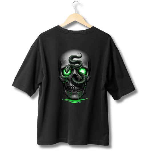 Venom Drip Skull Oversized Tee