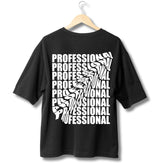 Oversized Black Graphic T-Shirt – Professional Typography Print