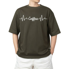 Coffee Heartbeat Oversized Tee