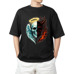 Duality of Fate Angel & Demon Skull Tee
