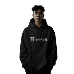 The "Blessed" Old English Text Hoodie