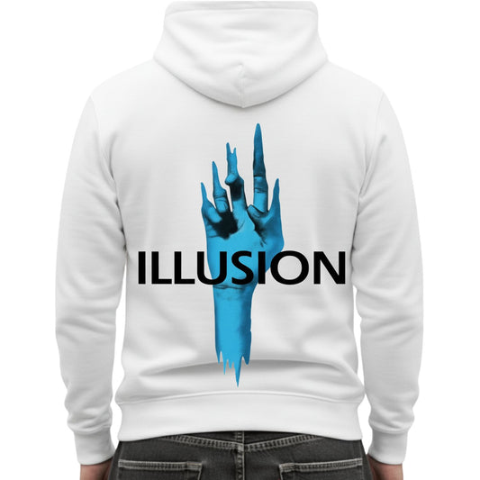The "Illusion" Abstract Hand Back Graphic Hoodie | Et wears