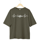 Coffee Heartbeat Oversized Tee