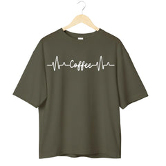 Coffee Heartbeat Oversized Tee