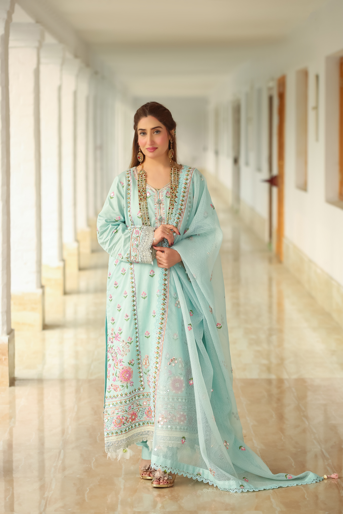 Saadia Ahmed LWSU-25FE304 Embroidered Cotton