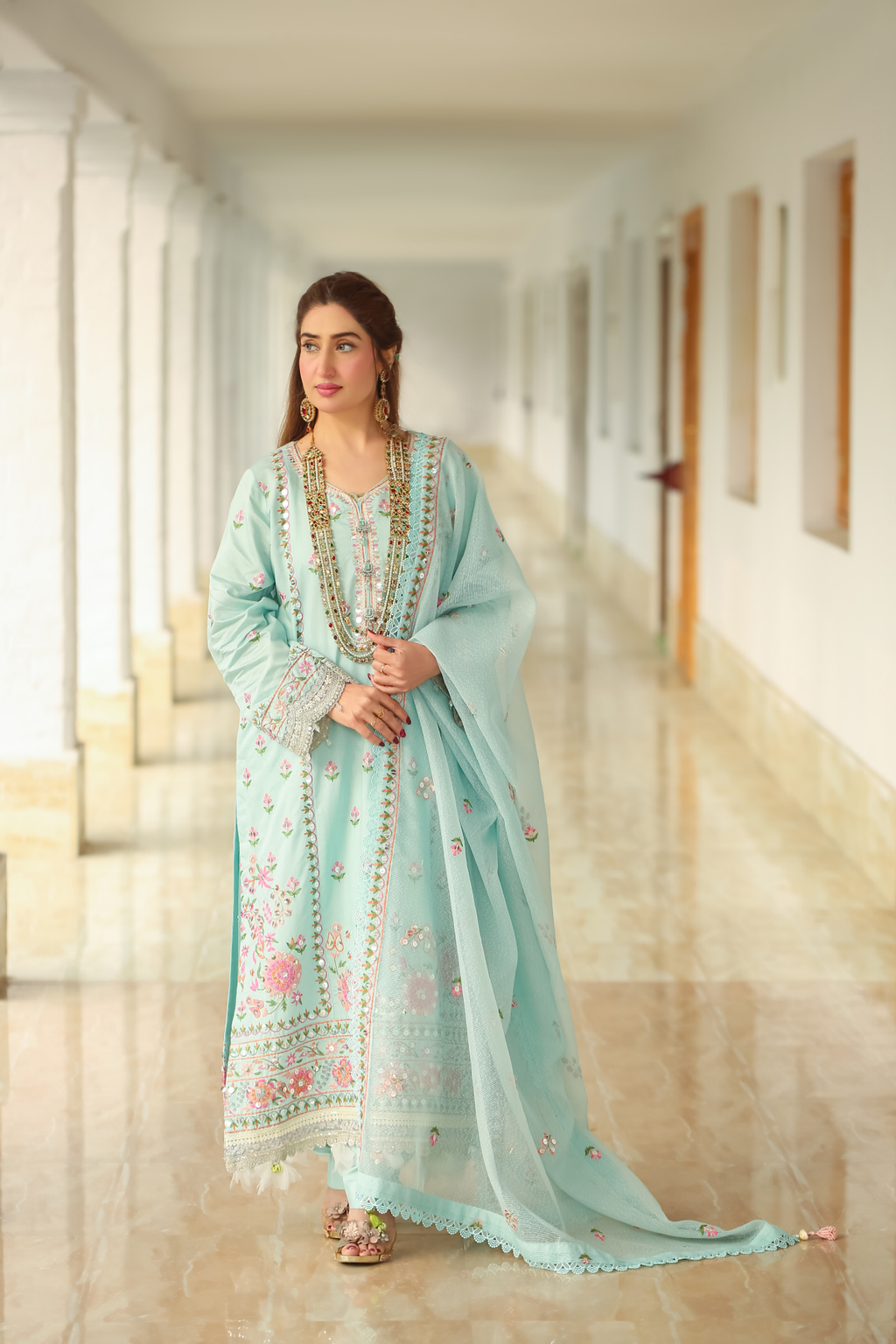 Saadia Ahmed LWSU-25FE304 Embroidered Cotton