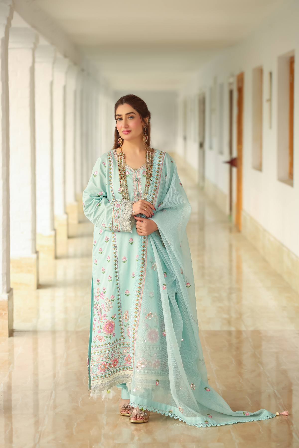 Saadia Ahmed LWSU-25FE304 Embroidered Cotton