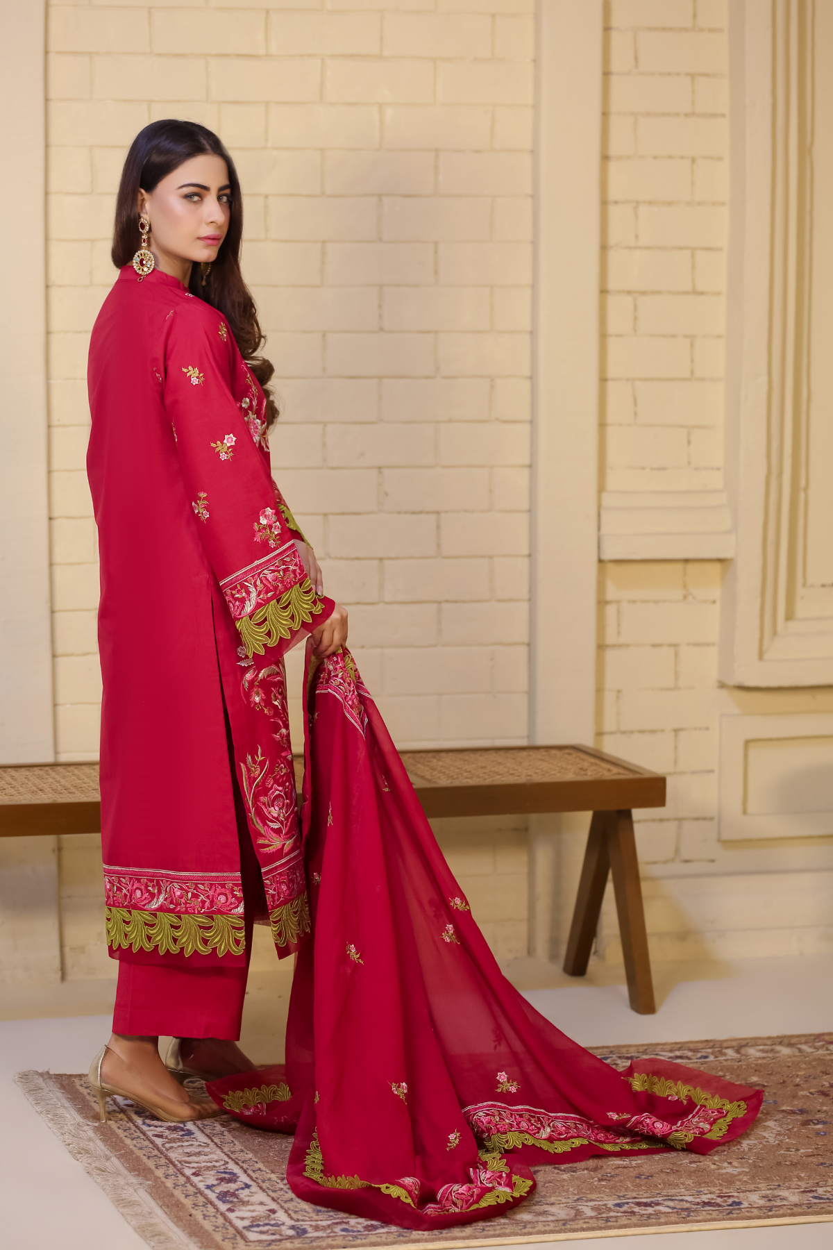 Saadia Ahmed LWSU-25FE306 Embroidered Lawn Secondary image