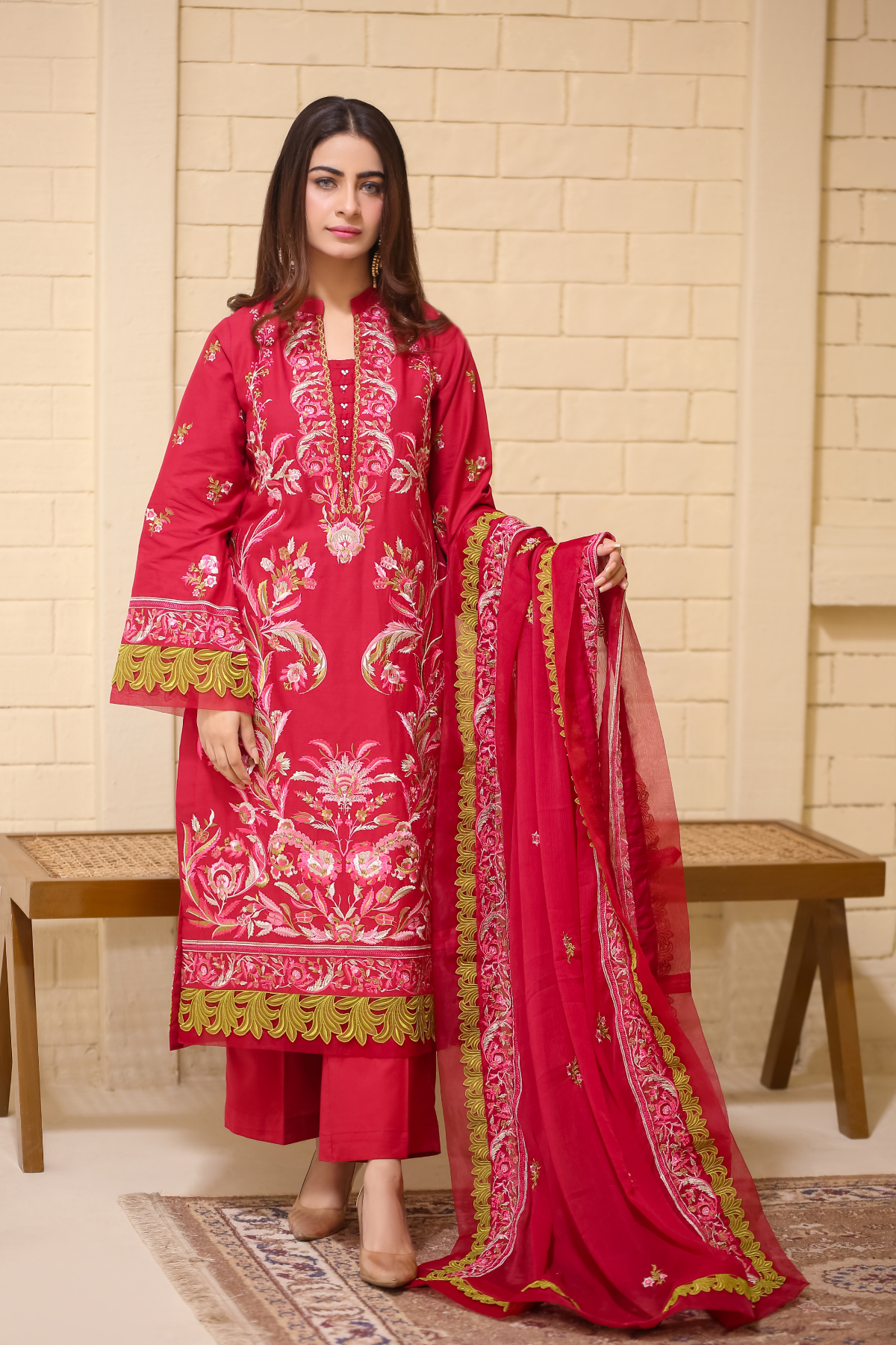 Saadia Ahmed LWSU-25FE306 Embroidered Lawn