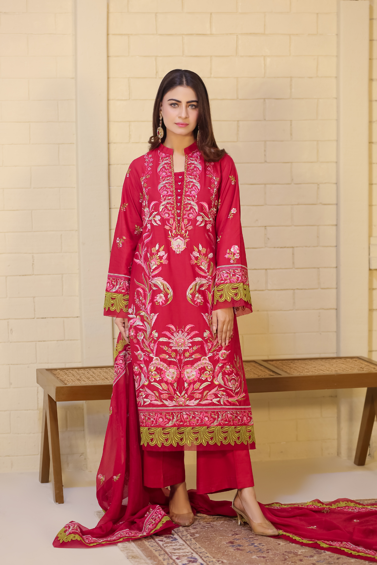 Saadia Ahmed LWSU-25FE306 Embroidered Lawn