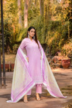 Saadia Ahmed LWSU-25CK302 ChikanKari Lilac