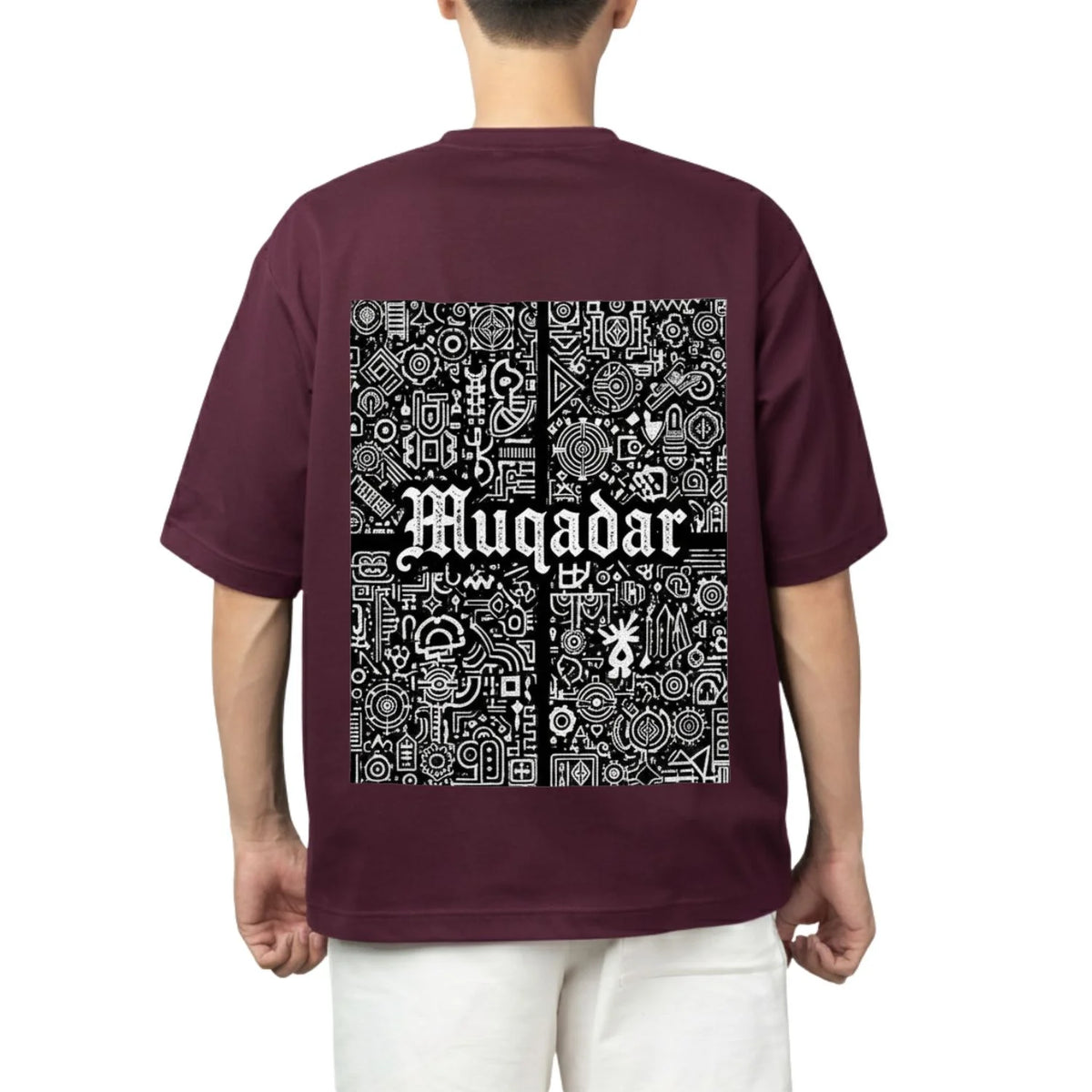 The Muqadar Tee: Destiny's Blueprint - Qalamkari Vol 2