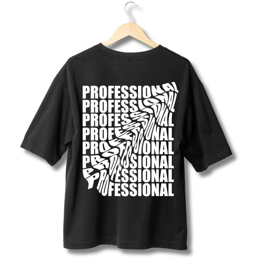 Oversized Black Graphic T-Shirt – Professional Typography Print