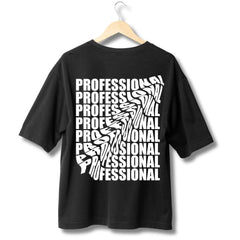 Oversized Black Graphic T-Shirt – Professional Typography Print