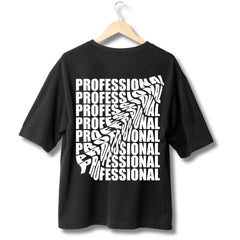 Oversized Black Graphic T-Shirt – Professional Typography Print