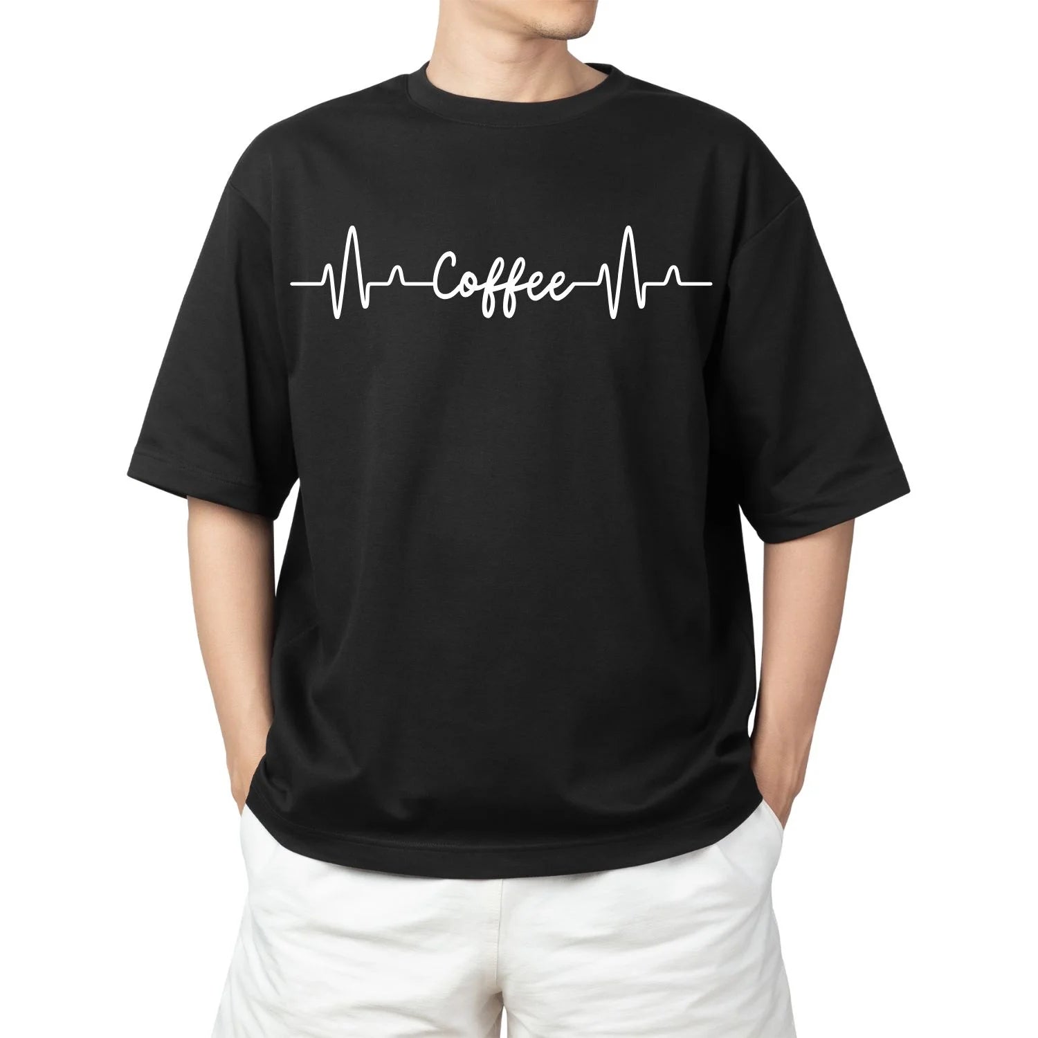 Coffee Heartbeat Oversized Tee