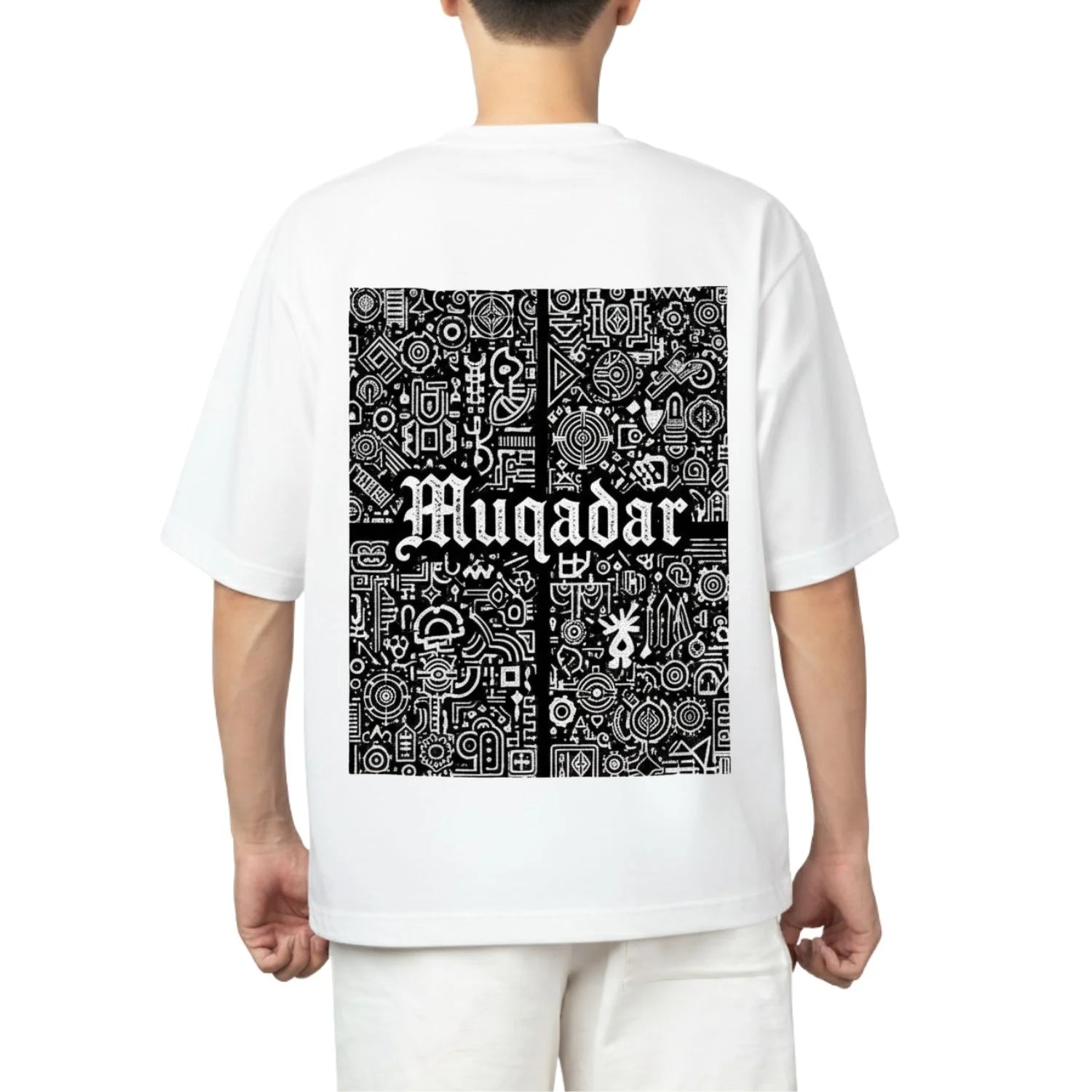 The Muqadar Tee: Destiny's Blueprint - Qalamkari Vol 2