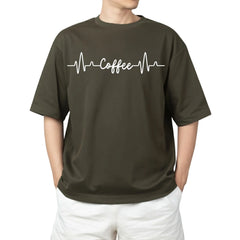 Coffee Heartbeat Oversized Tee