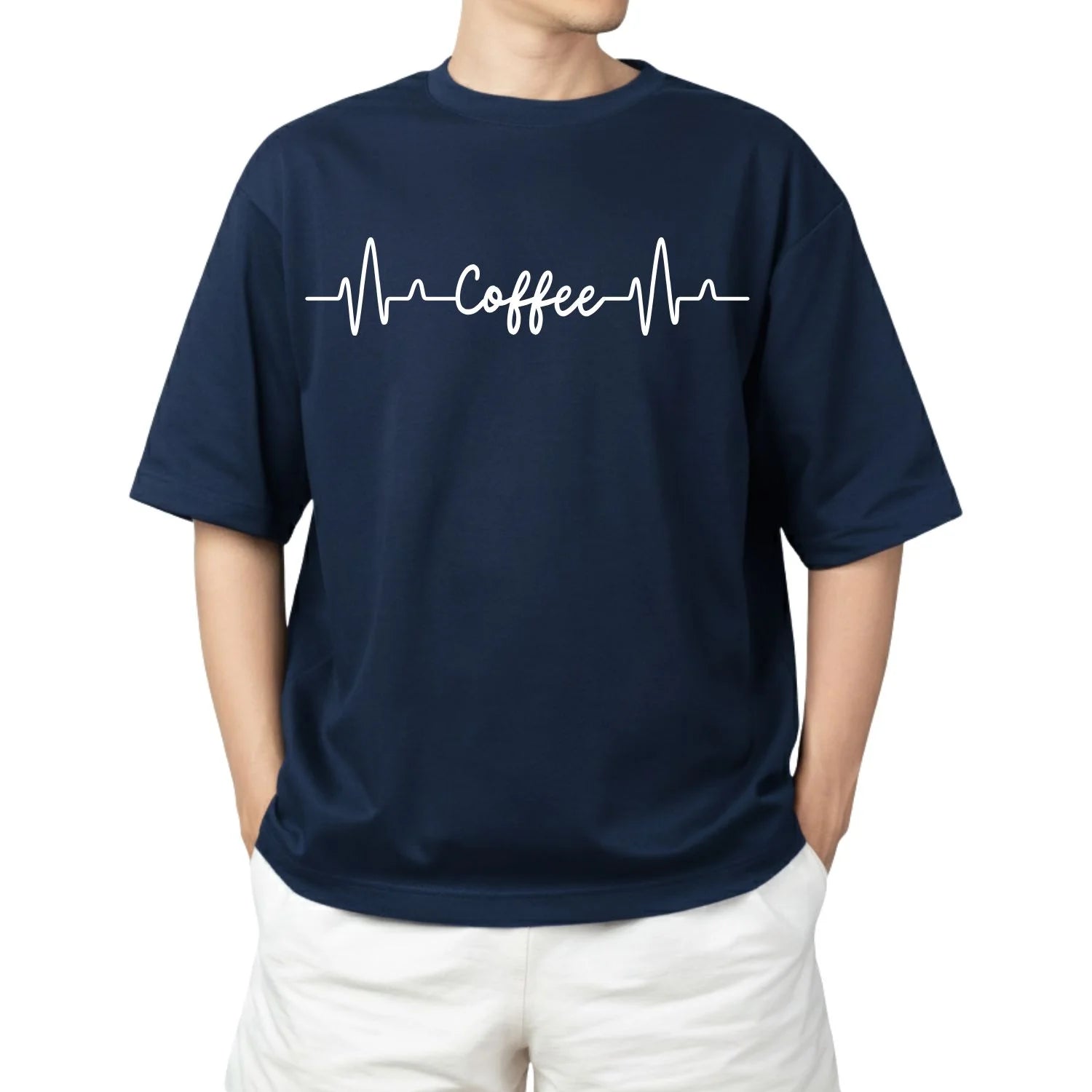 Coffee Heartbeat Oversized Tee