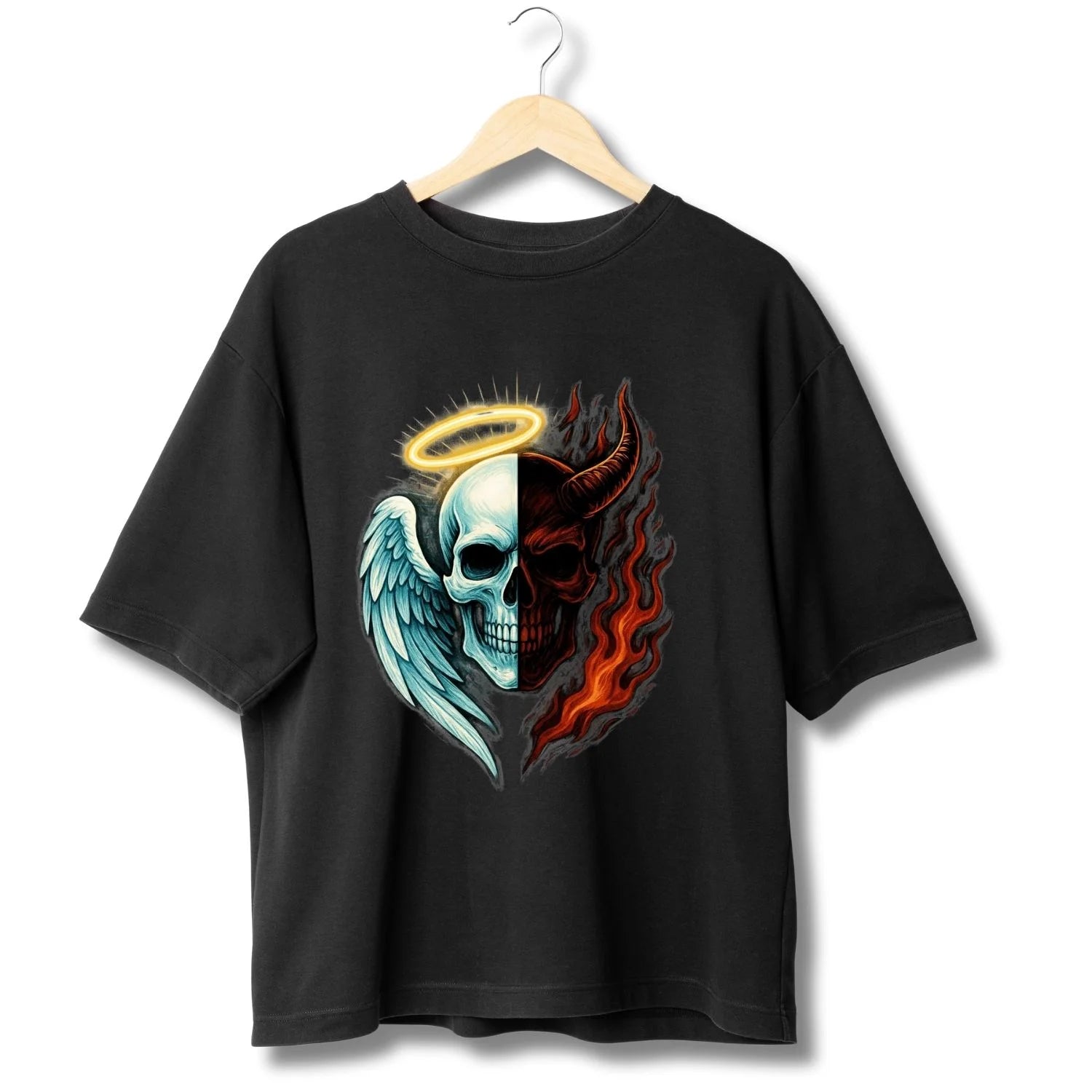 Duality of Fate Angel & Demon Skull Tee Main image