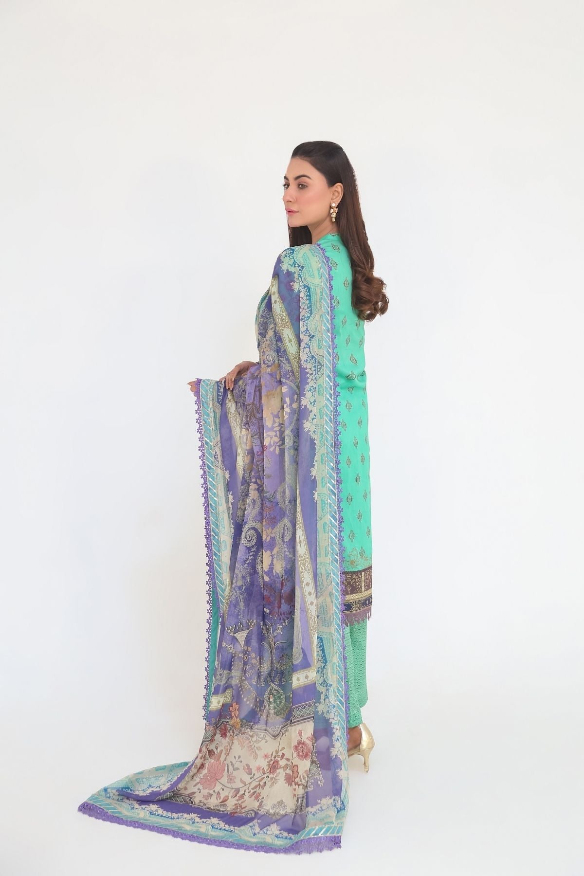 Saadia Ahmed LWSU-25P307 3-Pcs Printed Lawn