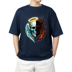 Duality of Fate Angel & Demon Skull Tee