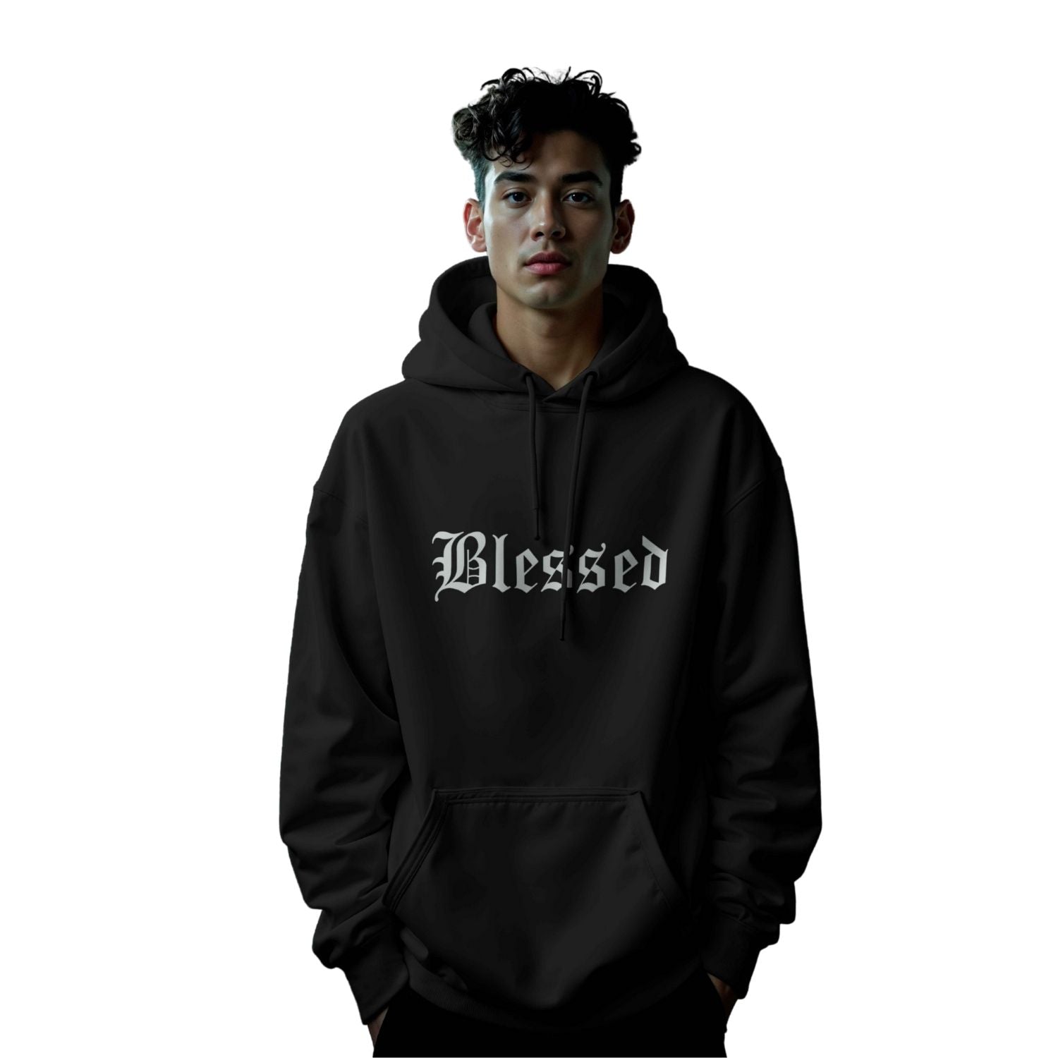 The "Blessed" Old English Text Hoodie