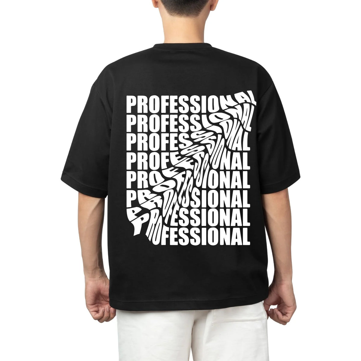 Oversized Black Graphic T-Shirt – Professional Typography Print