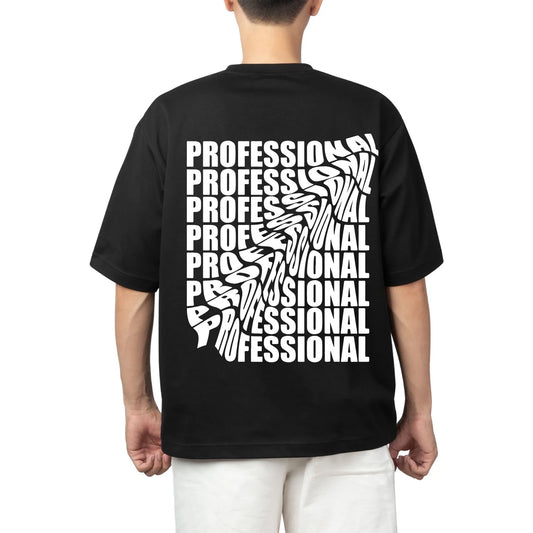 Oversized Black Graphic T-Shirt – Professional Typography Print