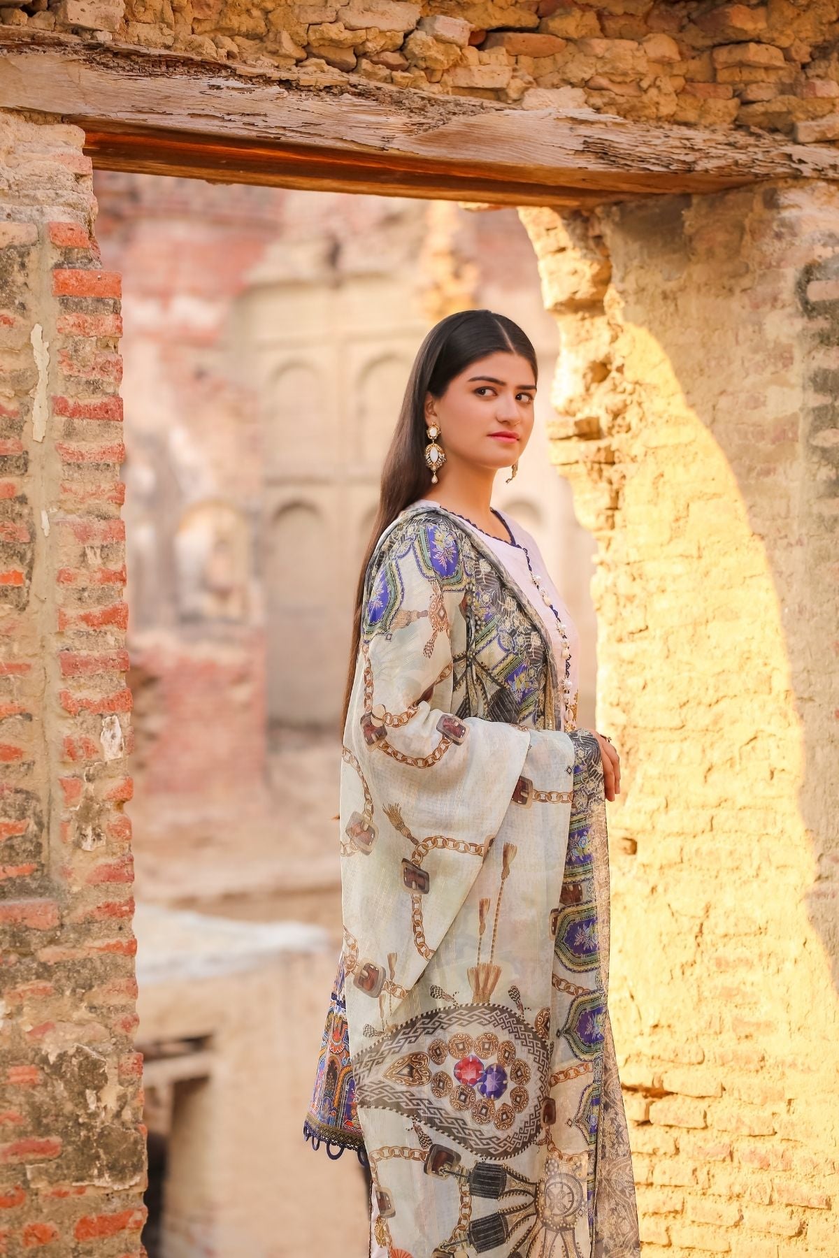Saadia Ahmed LWSU-25P308 3-Pcs Printed Lawn Secondary image