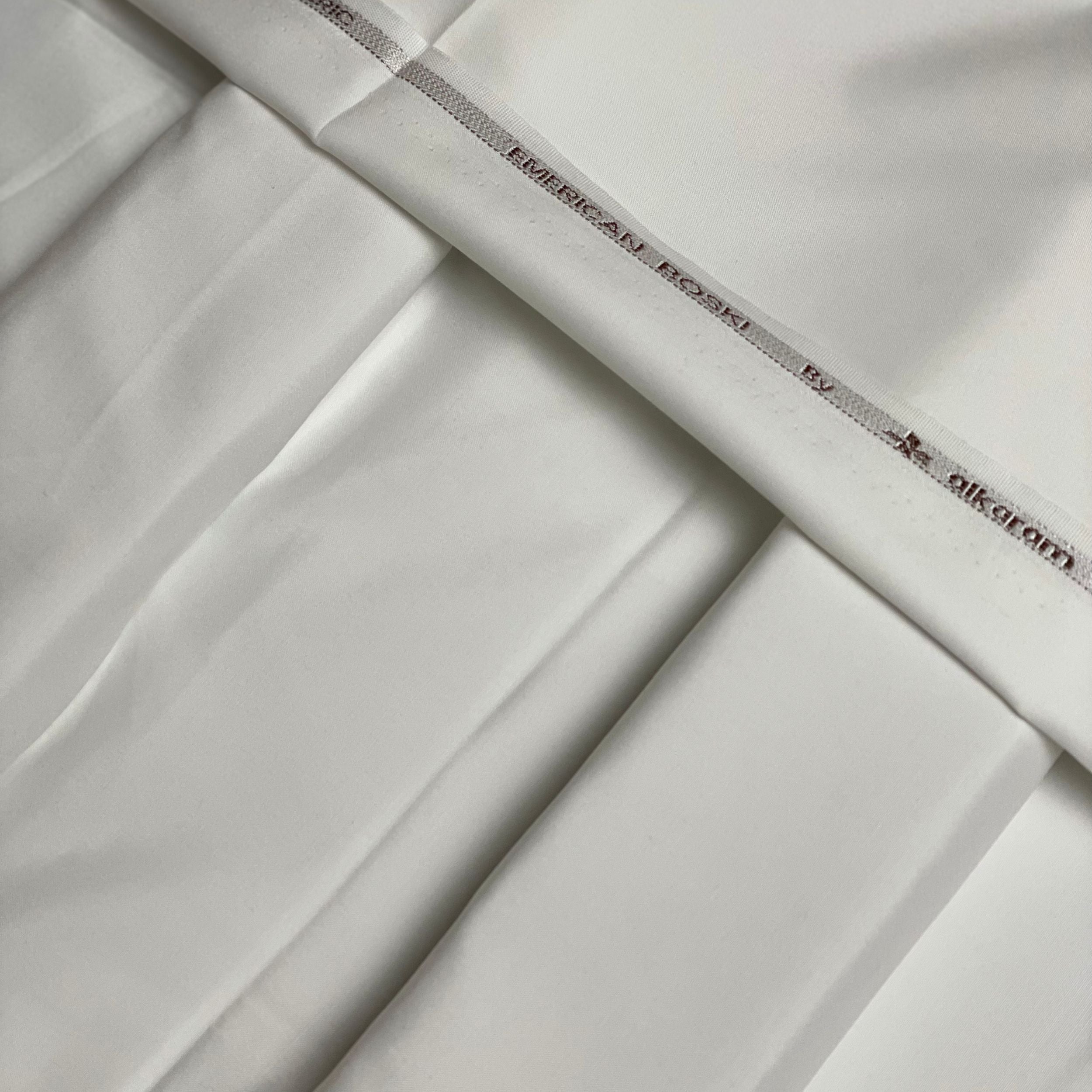 Alkaram Premium American Boski - Classic Off-White – Luxury Unstitched Men’s Fabric (4.5 Meters) Secondary image