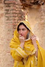 Saadia Ahmed LWSU-25CK306 ChikanKari Mustard