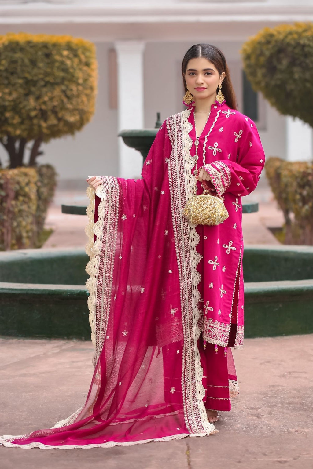 Saadia Ahmed LWSU-25FE301 Embroidered Cotton