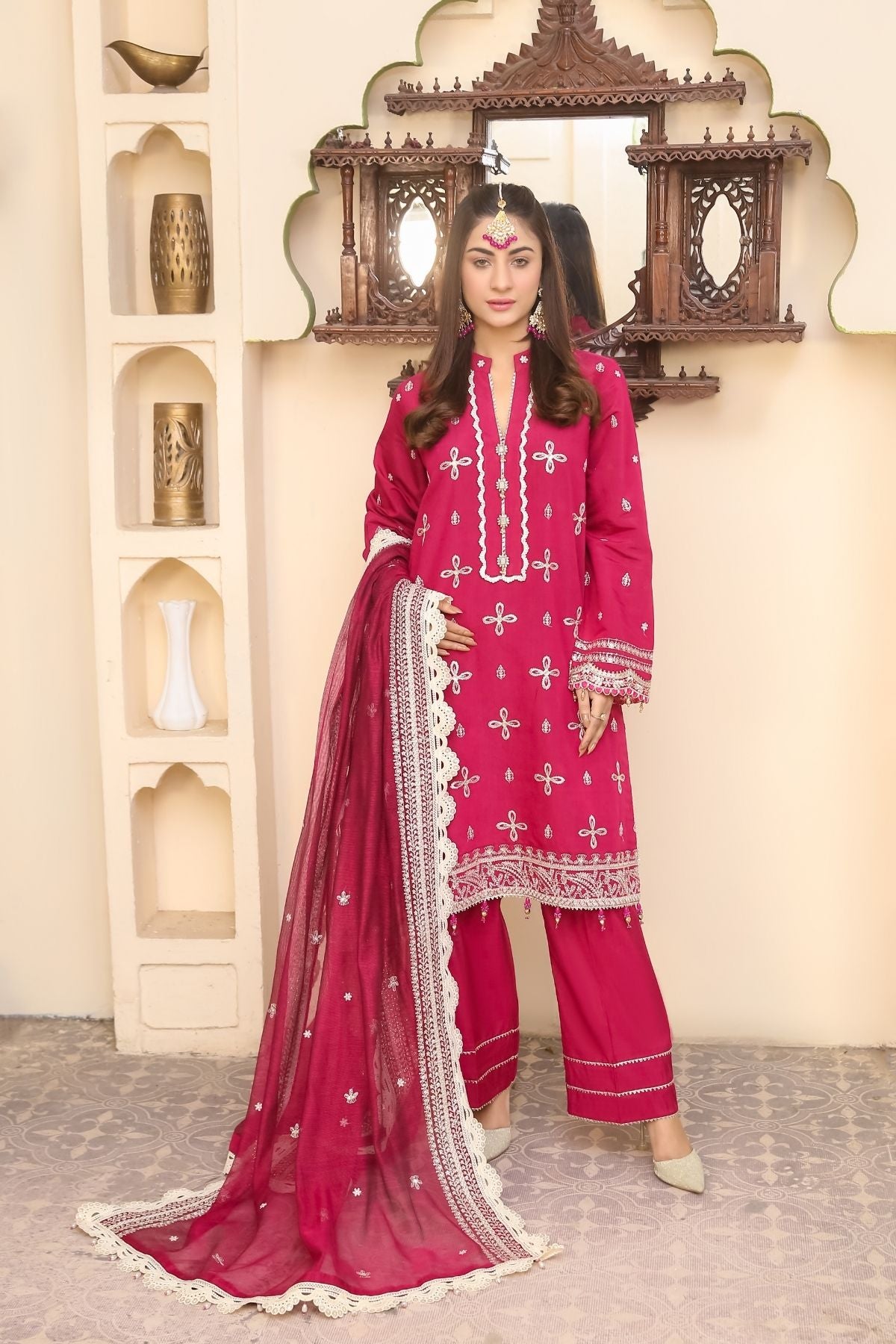 Saadia Ahmed LWSU-25FE301 Embroidered Cotton