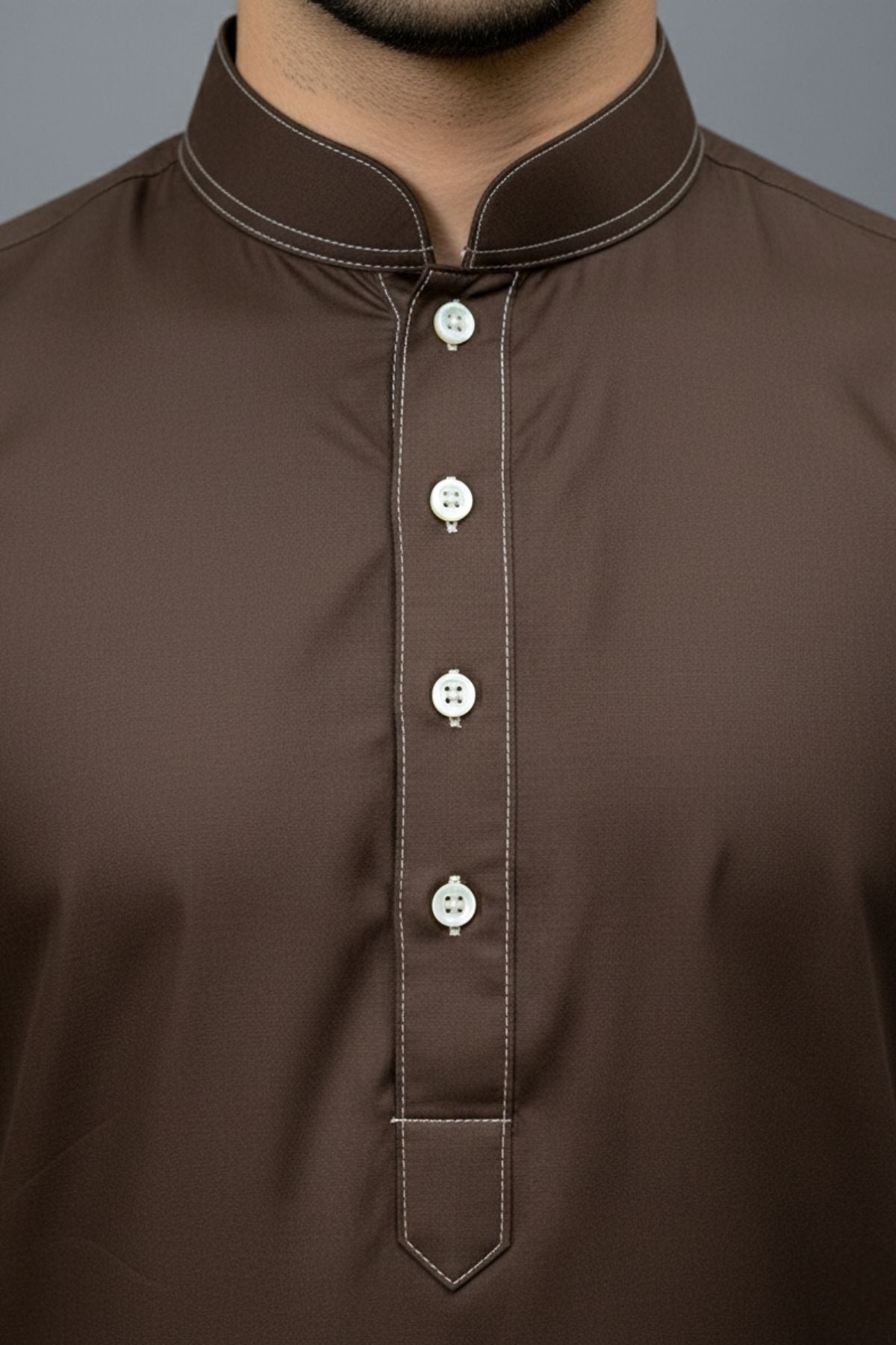 Alkaram Premium American Boski - Dark Brown – Original Unstitched Men’s Collection (4.5 Meters) Main image