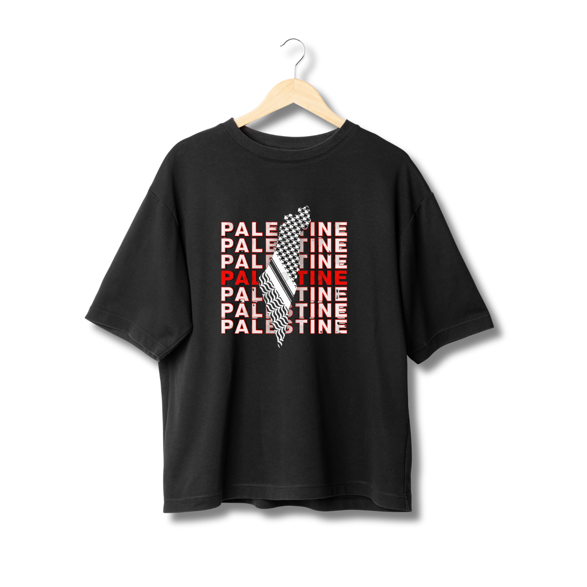 Palestine Keffiyeh Map Tee