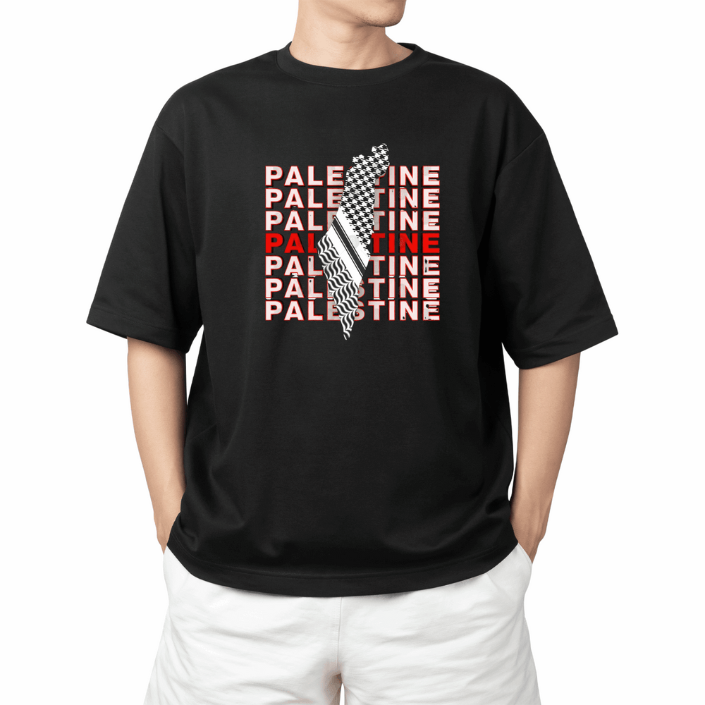 Palestine Keffiyeh Map Tee