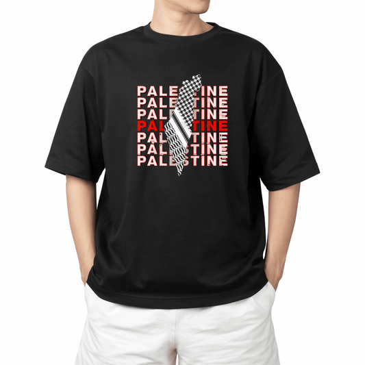 Palestine Keffiyeh Map Tee