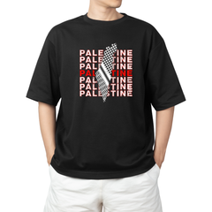 Palestine Keffiyeh Map Tee