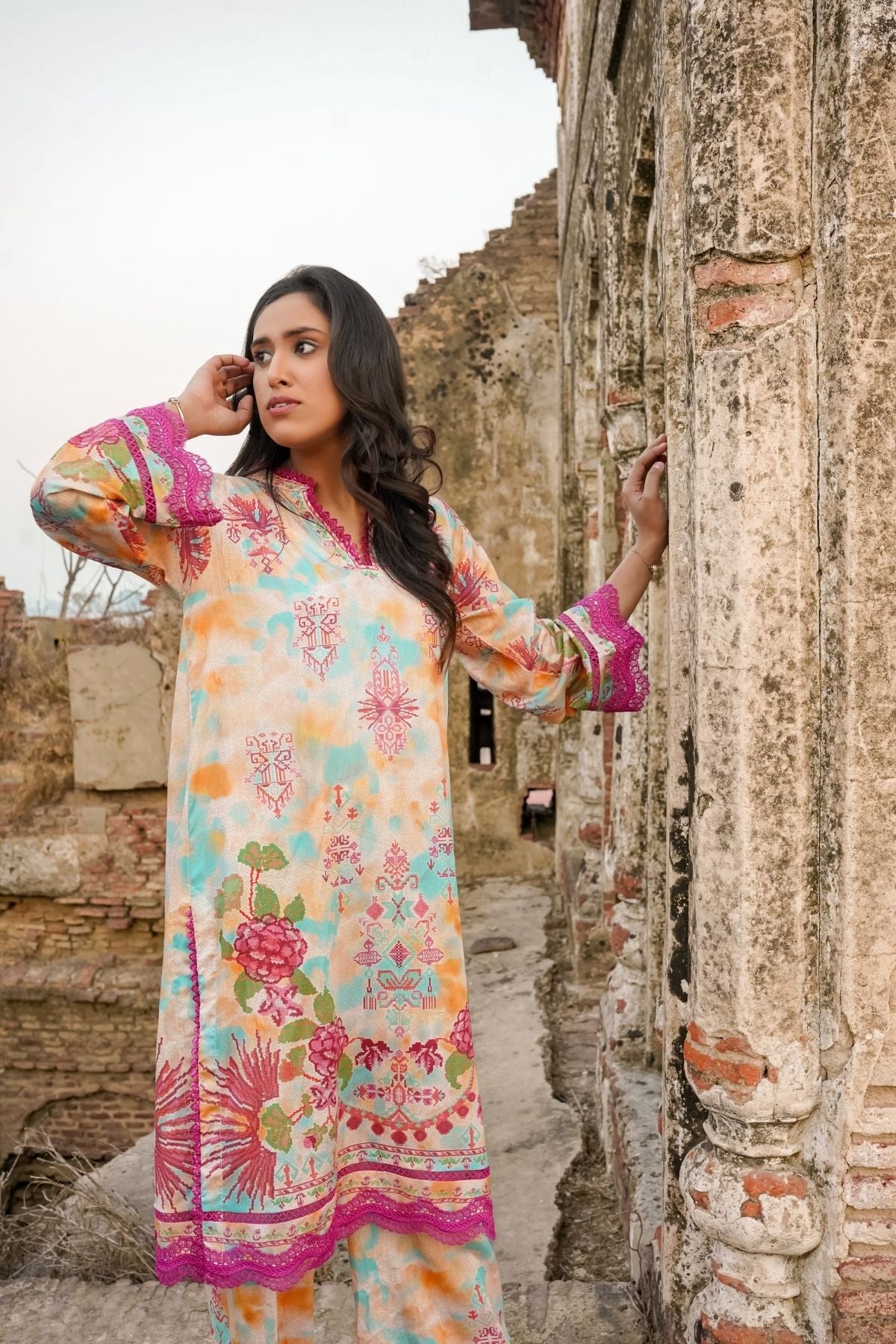 Saadia Ahmed LWSU-25P201 2-Pcs Printed Lawn Secondary image