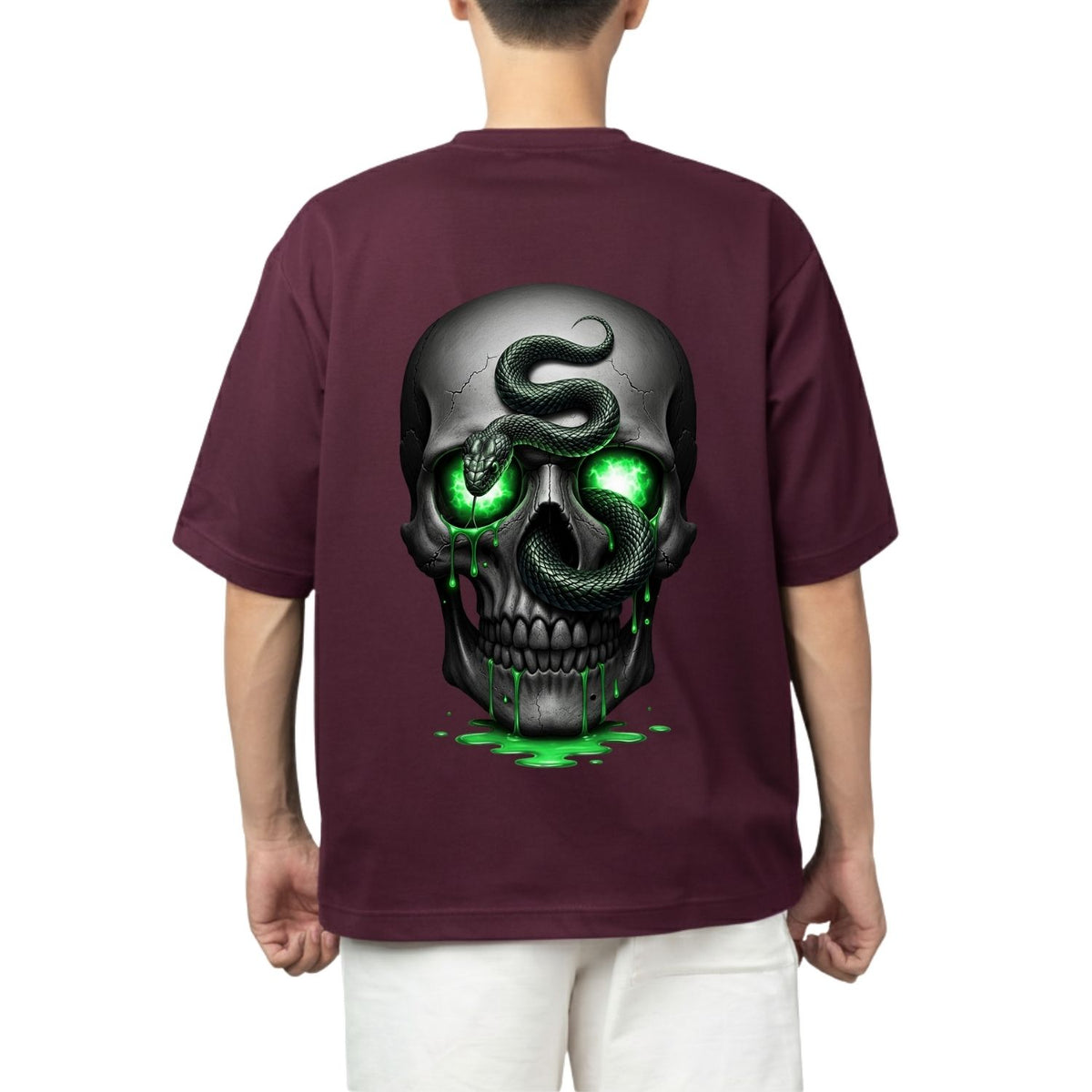 Venom Drip Skull Oversized Tee