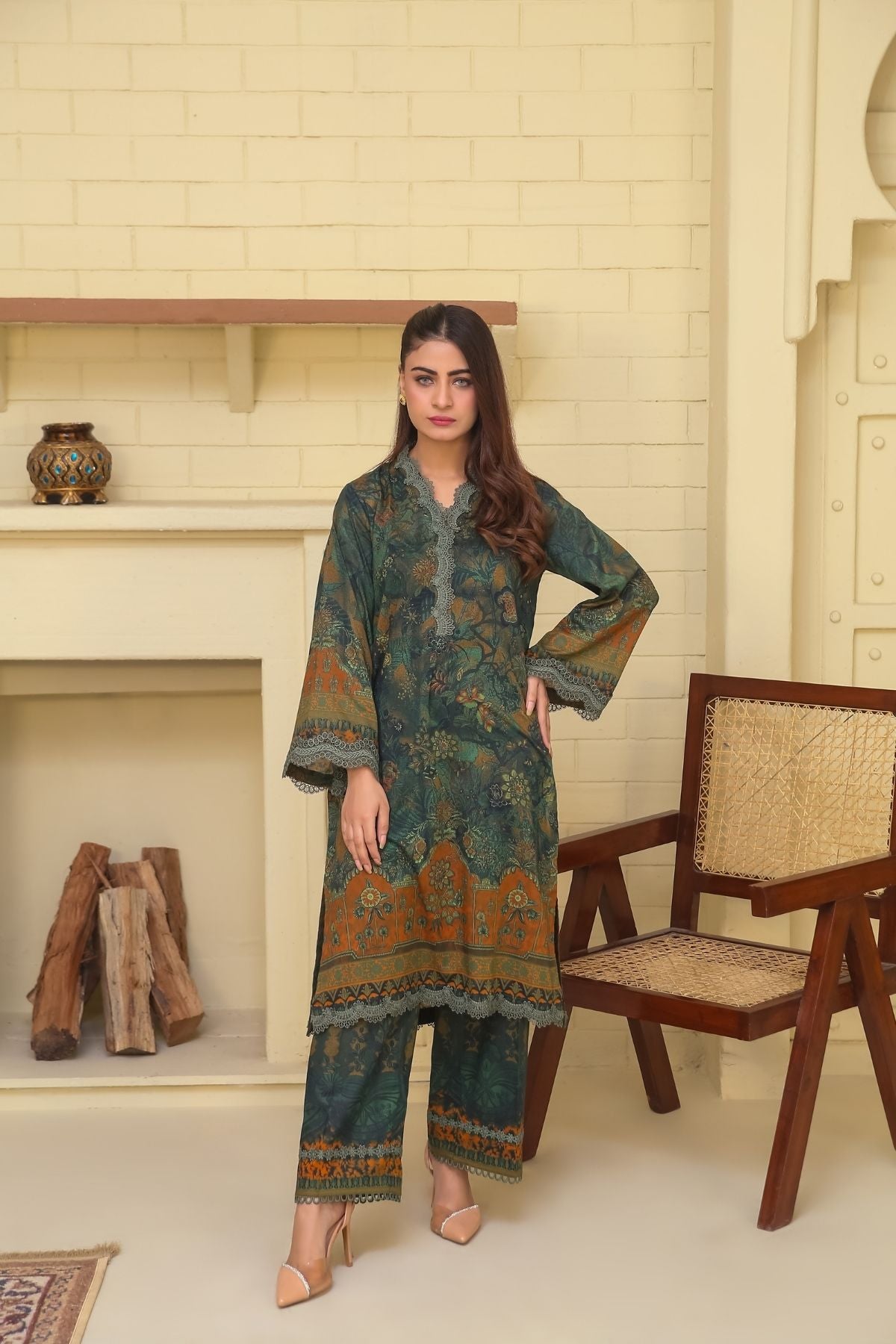 Saadia Ahmed LWSU-25P203 2-Pcs Printed Lawn Secondary image