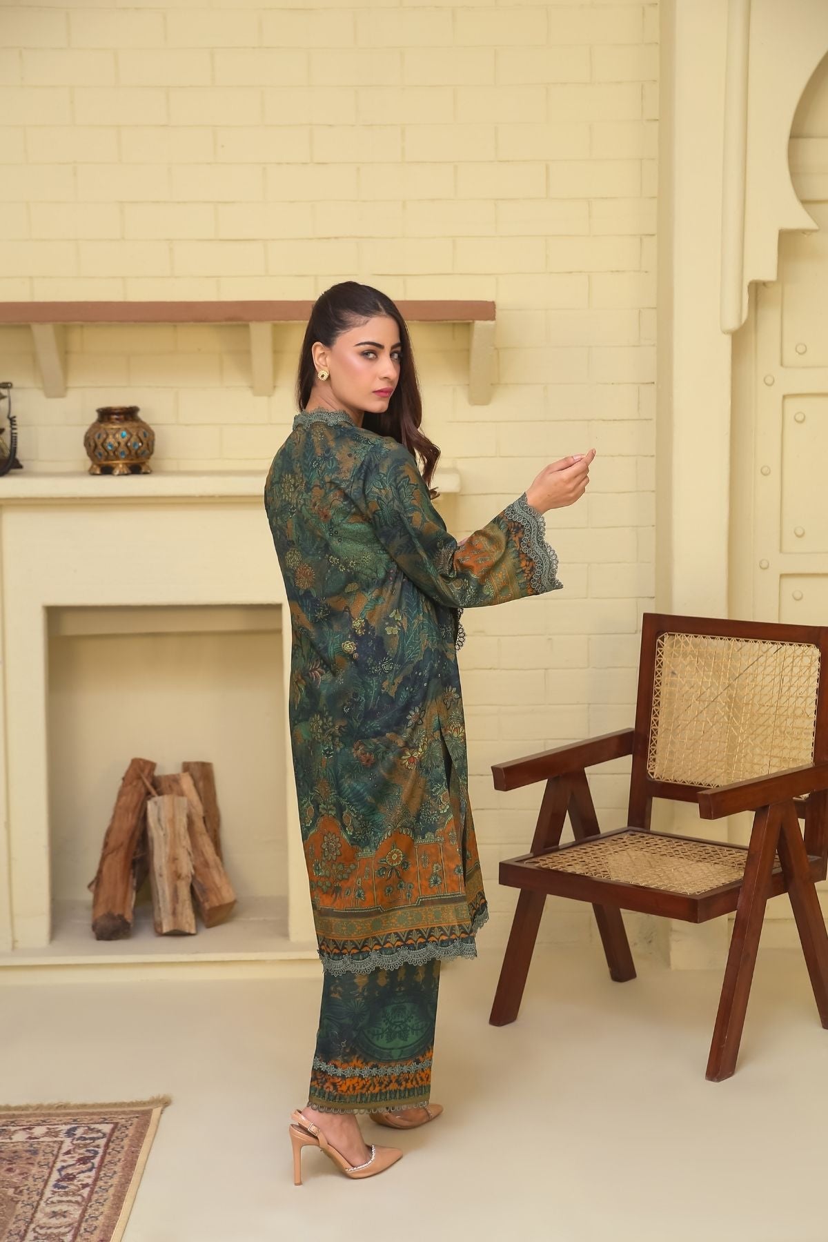 Saadia Ahmed LWSU-25P203 2-Pcs Printed Lawn