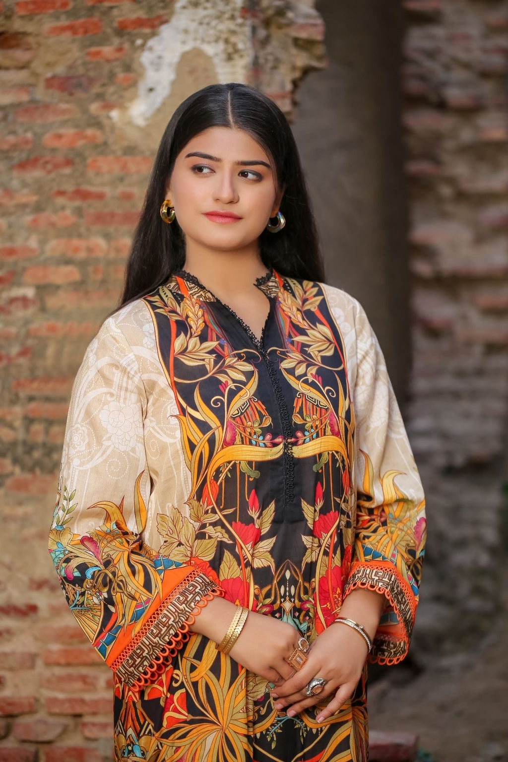 Saadia Ahmed LWSU-25P204 2-Pcs Printed Lawn
