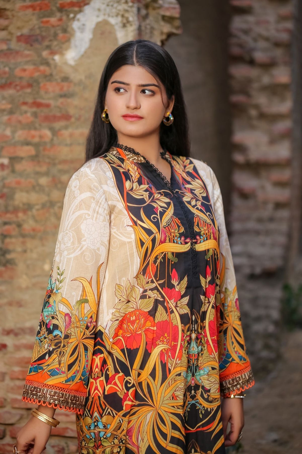 Saadia Ahmed LWSU-25P204 2-Pcs Printed Lawn