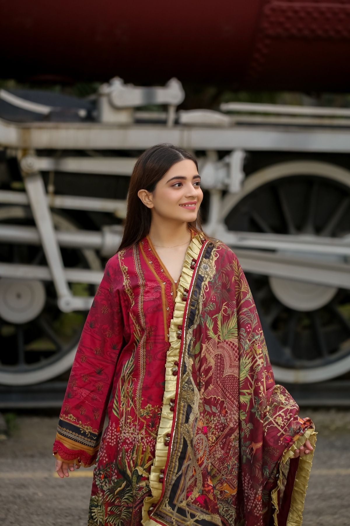 Saadia Ahmed LWSU-25P302 3-Pcs Printed Lawn Secondary image