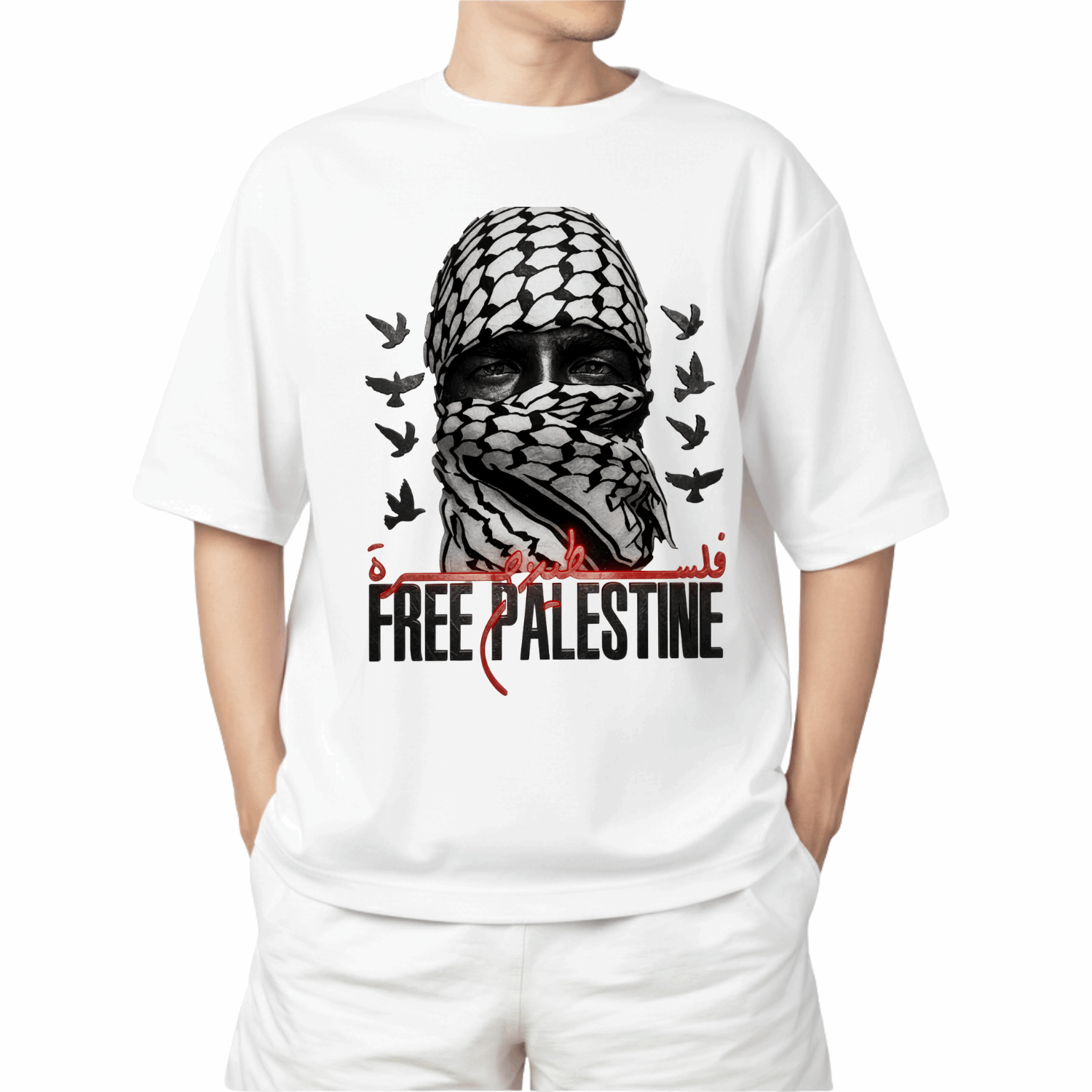 Keffiyeh Gaze Solidarity T-Shirt