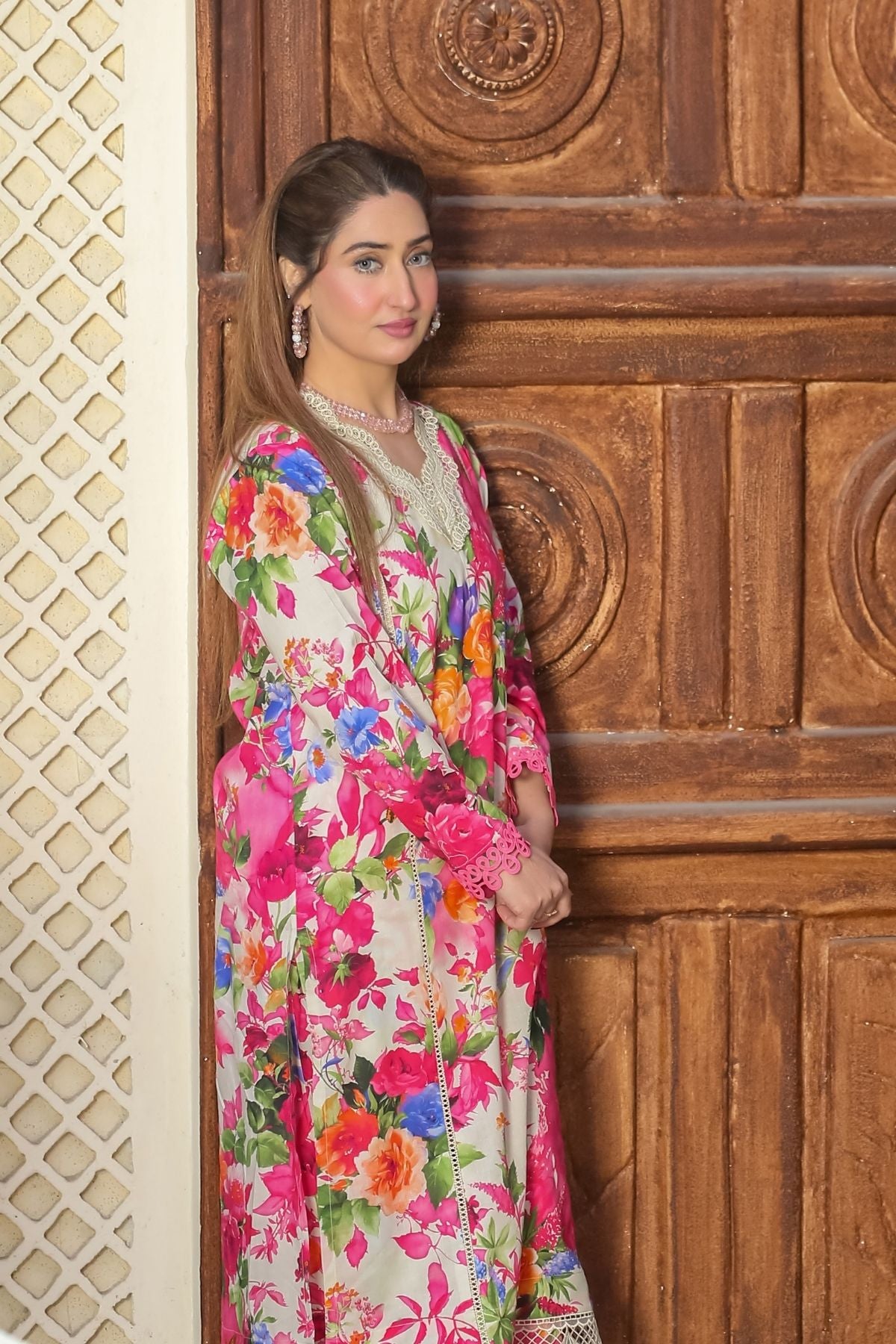 Saadia Ahmed LWSU-25P208 2-Pcs Printed Lawn